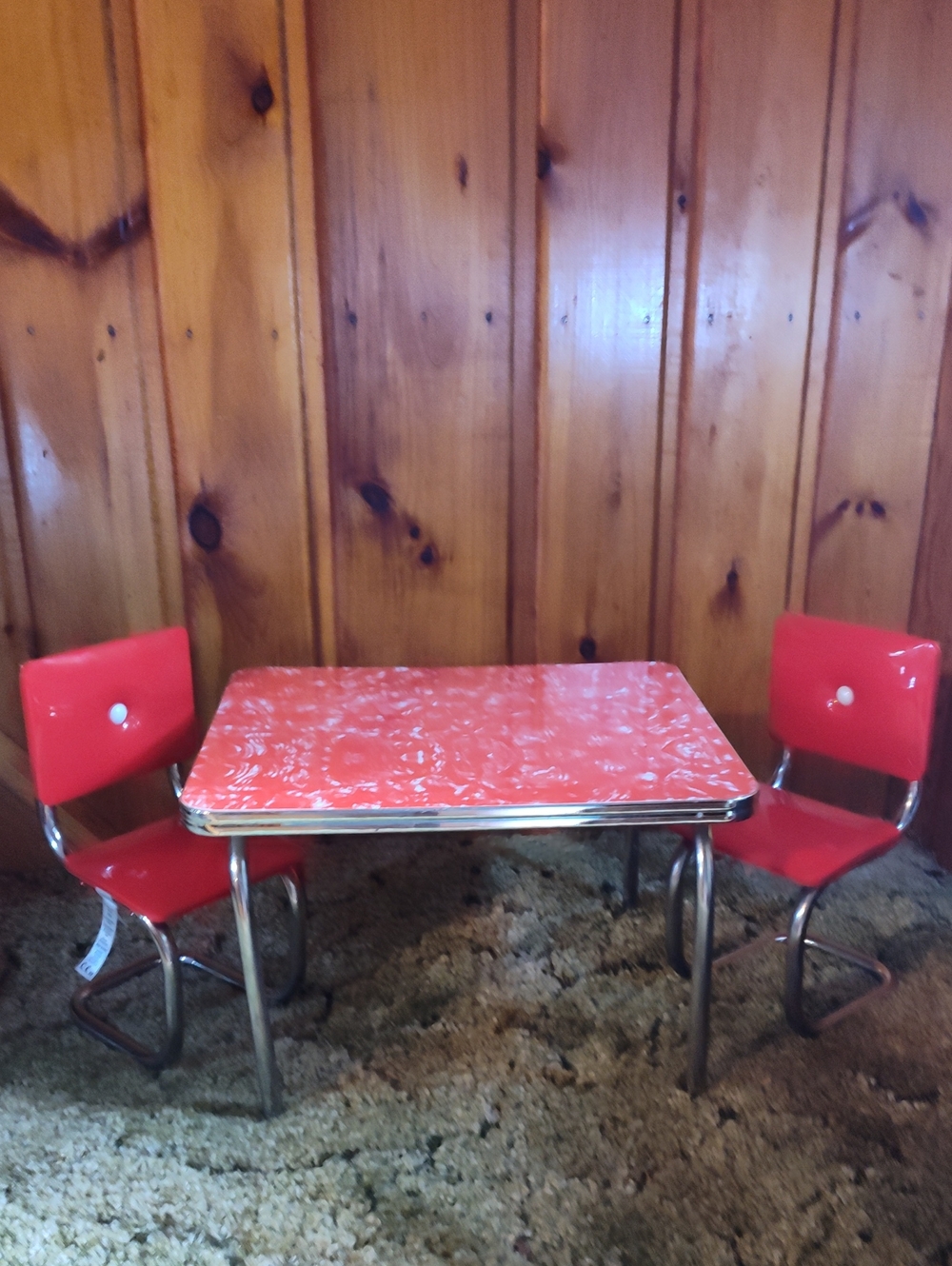 Red Retro Vinyl Dining Set - American girl doll